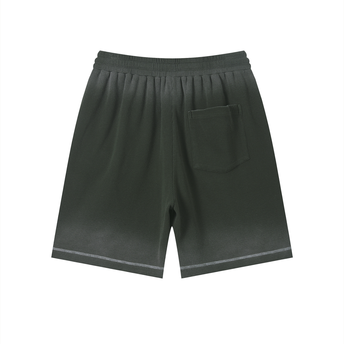 "Brooklyn Republic Essentials" Sunfade Waffle Raw Hem Shorts