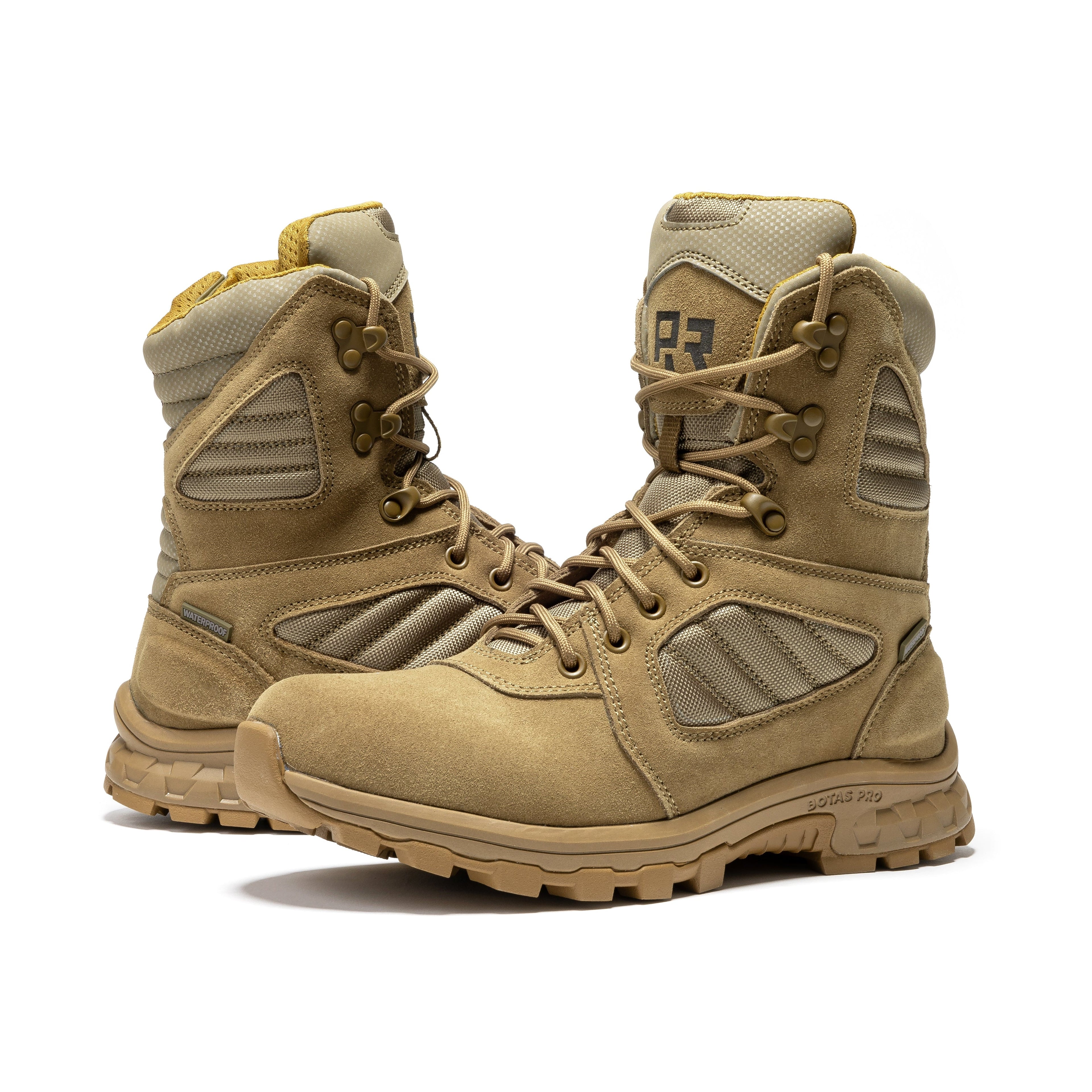 ROCKROOSTER Burano Coyote 8 inch Suede Leather Waterproof Tactical & Military Boots AB540