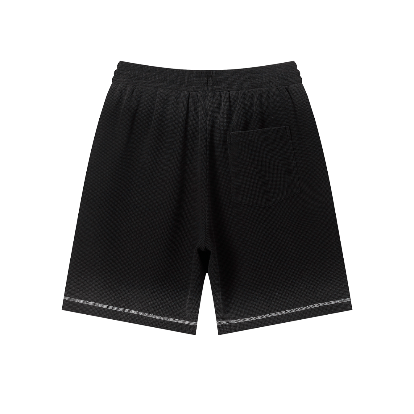 "Brooklyn Republic Essentials" Sunfade Waffle Raw Hem Shorts